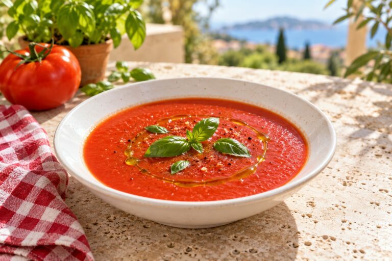 Soupe tomate basilic